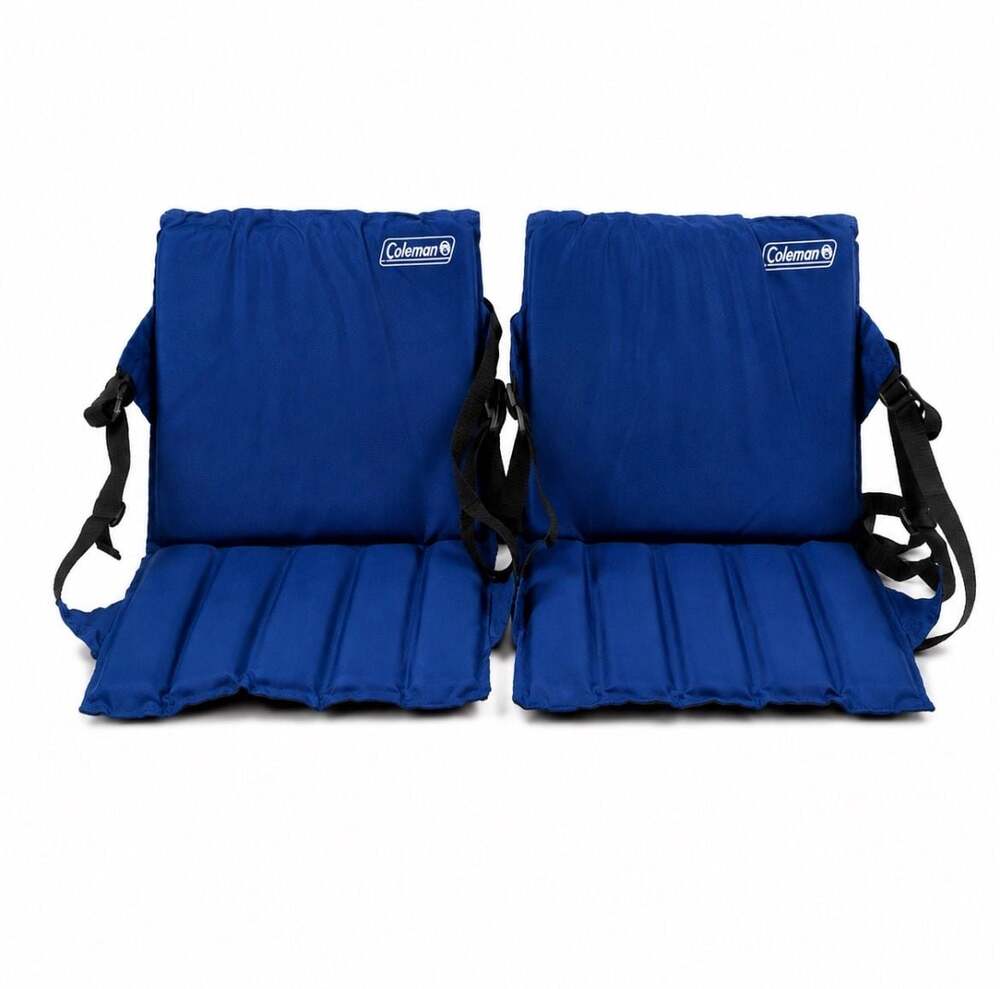Coleman Portable Stadium Seat Cushion with Backrest, Blue